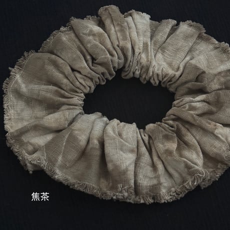 NO.90 LINEN CHOUCHOU 藍/珈琲