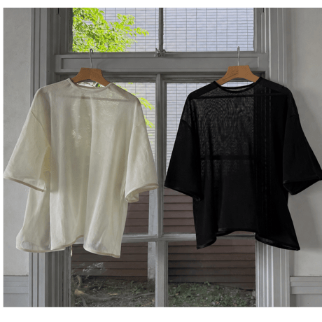 NO.66 COTTON TULE A-LINE TEE  -風円-