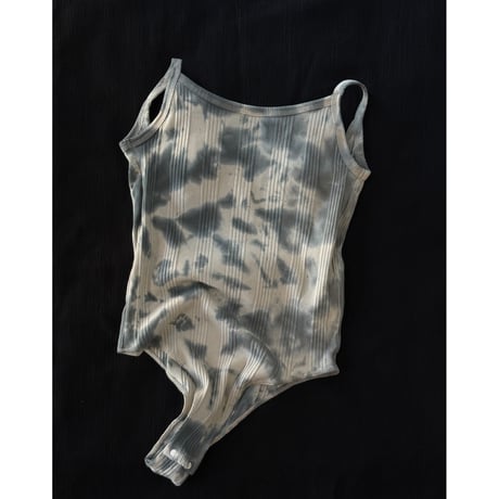 NO.34 RANDOM RIBS Cup in body suits   炭色