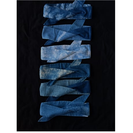 NO. 108 LINEN OBI   帯ベルト  藍
