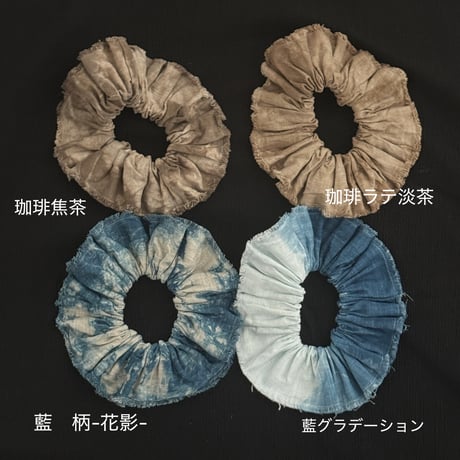 NO.90 LINEN CHOUCHOU 藍/珈琲
