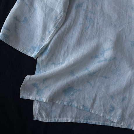 NO.88 PREMIUM HEMP DRESS 藍   -花影-