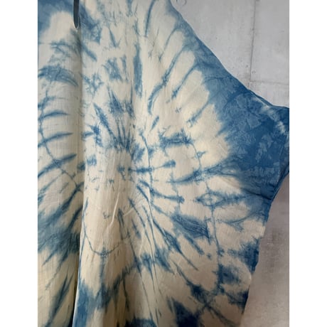 NO.64  RAMIE KAFTAN DRESS  藍  -魂-【SIZE1】