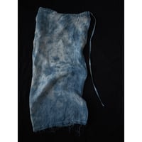 NO.98  LINEN GAUZE WRAP SKIRT  藍   -花影-淡い