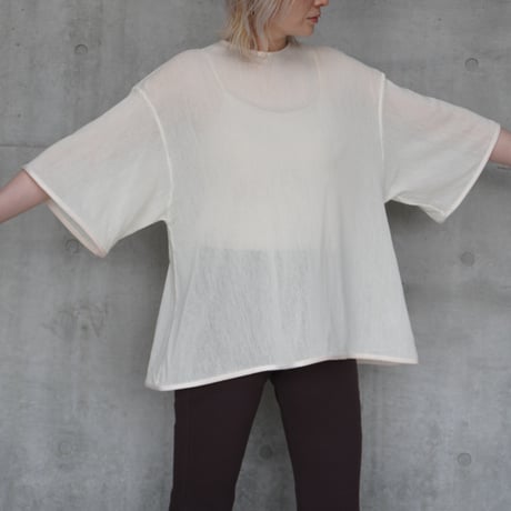 NO.66 COTTON TULE A-LINE TEE  -風円-