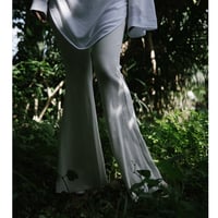NO.103  BELL PANTS RIB <RANDOM RIBS 白/黒＞