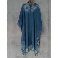 NO.64  RAMIE KAFTAN DRESS  藍  -陰陽-【SIZE0】