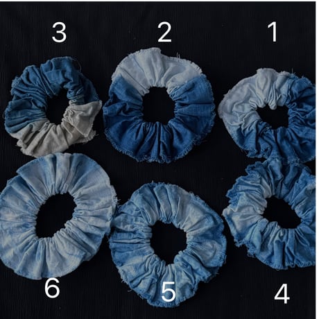 NO.90 LINEN CHOUCHOU 花霞/藍