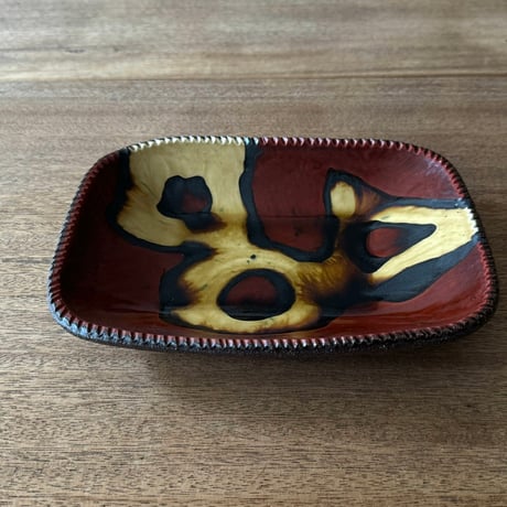 紀窯　中川紀夫　長方鉢 K7D (約21×16cm)