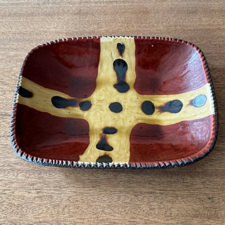 紀窯　中川紀夫　長方鉢 K7A (約21×16cm)