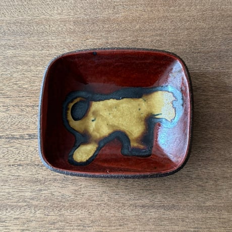紀窯　中川紀夫　長方鉢 K6A (約14×12cm)