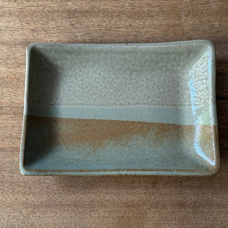 えのきだ窯 榎田智　長方皿 エ5C (約21.5×15cm)