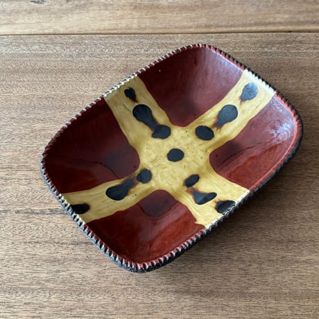 紀窯　中川紀夫　長方鉢 K7A (約21×16cm)
