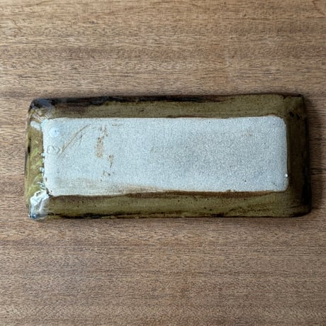 えのきだ窯 榎田智　長角皿 エ8G (約24.5×10.5cm)