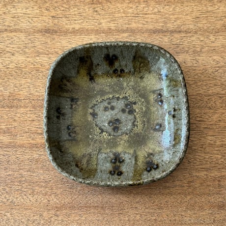 フジタ工作室　 四角皿 フ12E (約14.5×14.5cm)