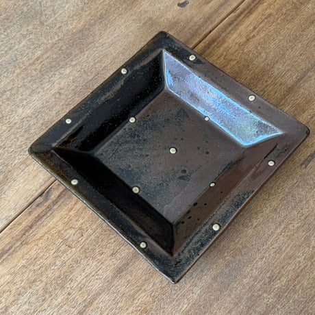 えのきだ窯 榎田智　角皿（大） エ16B (約21×21cm)
