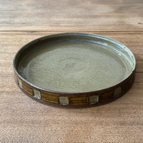 セレン のあ　ハンバーグ皿 セ4A（直径約22cｍ）