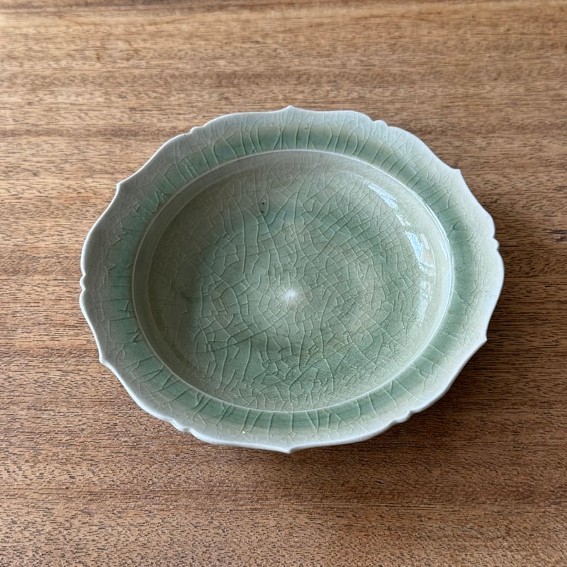 宮田竜司 灰釉稜花リム皿 ミ21 (直径約17cm) | kogeiseikatsu.shop
