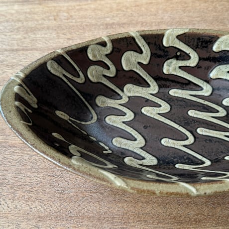 えのきだ窯 榎田智　カレー皿 エ9E (約27.5×16cm)
