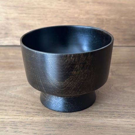 ろくろ舎　汁椀 黒漆 拭き漆仕上げ ろ黒B （直径約10cm）