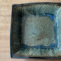 中嶋窯　 6寸押紋角鉢 ナ20A (約18.5×18.5m)
