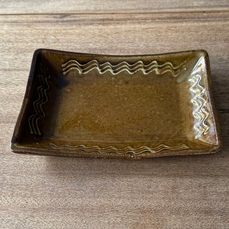 えのきだ窯 榎田智　長方皿 エ5E (約21.5×15cm)