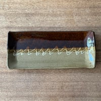えのきだ窯 榎田智　長角皿 エ8E (約24.5×10.5cm)