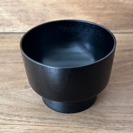 ろくろ舎　汁椀 黒漆 拭き漆仕上げ ろ黒A （直径約10cm）