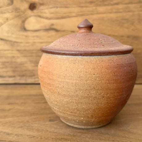 川尻製陶所　塩壷M 上膨れ シM上G