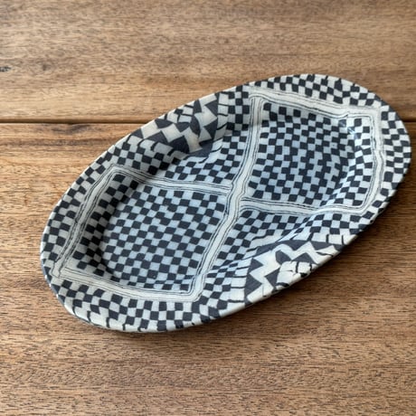 Nerikomico リムオーバル皿 N15A（約24×14.5cm)