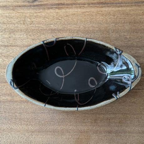 えのきだ窯 榎田智　カレー皿 エ9D (約27.5×16cm)