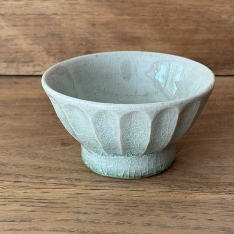 中嶋窯　 半磁器しのぎ飯碗 ナ5Ａ (直径約11cm)
