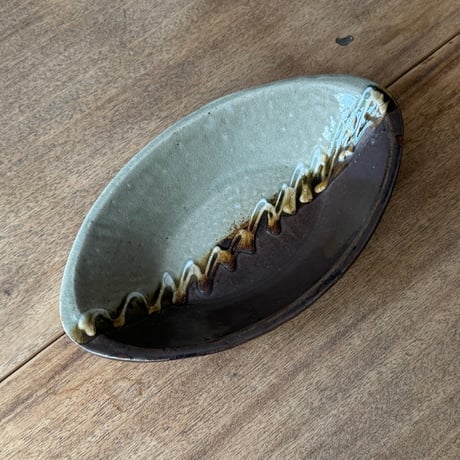 えのきだ窯 榎田智　カレー皿 エ9H (約27.5×16cm)