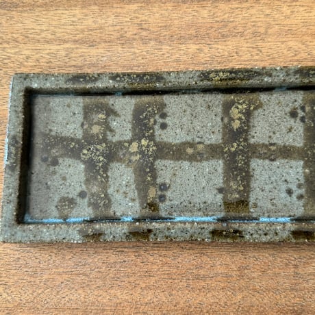 フジタ工作室　 板皿 フ8E （約22×10cm)