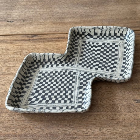 Nerikomico ２連皿 N14B（約31×18cm)