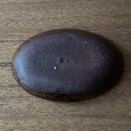 紀窯　中川紀夫　オーバル鉢 セイレーン押紋 K11C (約14×9cm)
