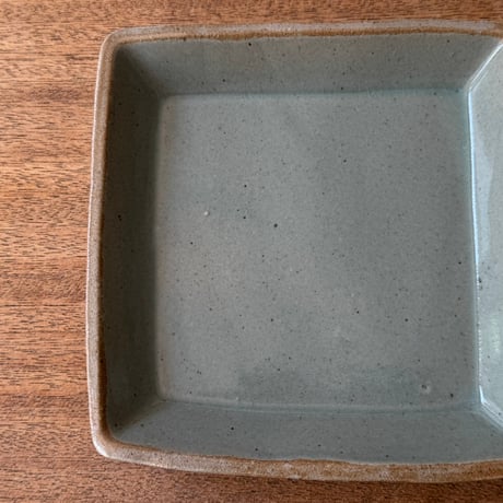 えのきだ窯 榎田智　角皿小 エ6A (約17.5×17.5cm)