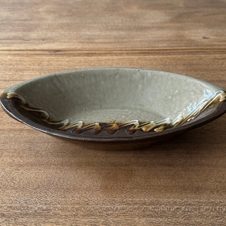 えのきだ窯 榎田智　カレー皿 エ9H (約27.5×16cm)