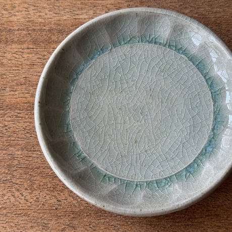 中嶋窯　半磁器しのぎ小皿 ナ7B (直径約12cm)