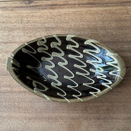 えのきだ窯 榎田智　カレー皿 エ9E (約27.5×16cm)
