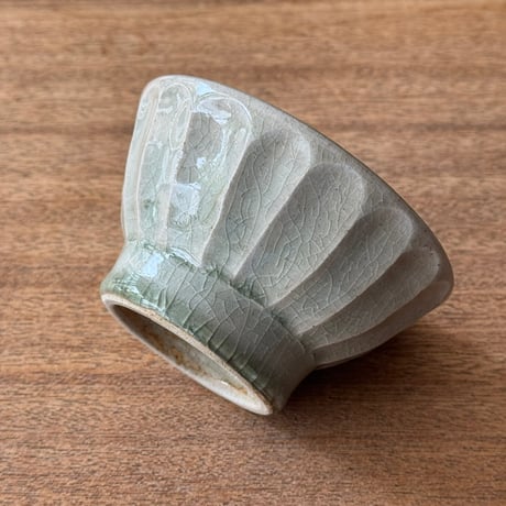 中嶋窯　 半磁器しのぎ飯碗 ナ5Ａ (直径約11cm)