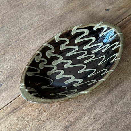 えのきだ窯 榎田智　カレー皿 エ9E (約27.5×16cm)