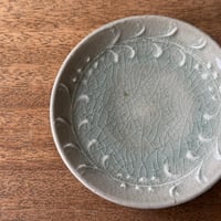 中嶋窯　半磁器イッチン小皿 ナ6B (直径約12cm)