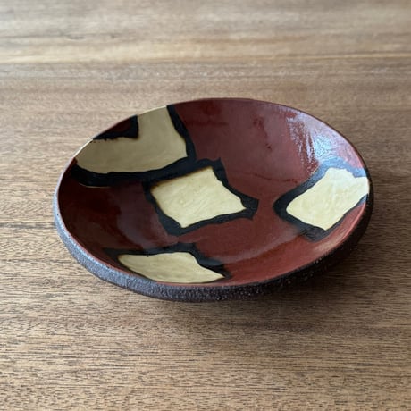 紀窯　中川紀夫　丸皿 K4B (直径約16cm)