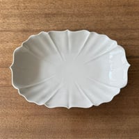 宮田竜司　稜花楕円鉢 長  ミ28 (約24×16.5cm)