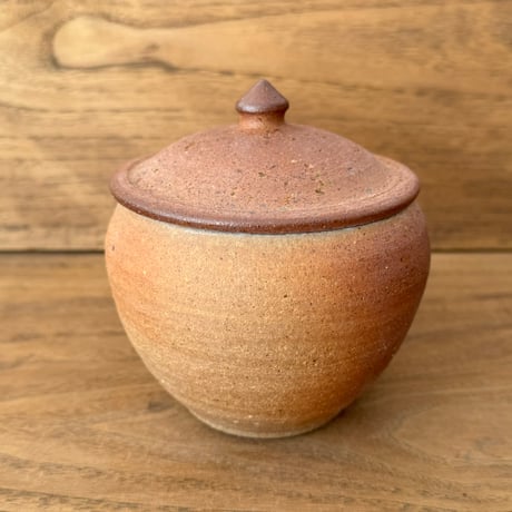 川尻製陶所　塩壷M 上膨れ シM上G
