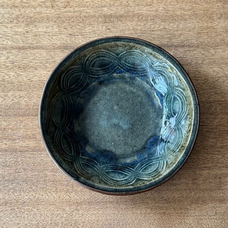 中嶋窯　6寸押紋丸鉢 ナ19A (直径約18cm)
