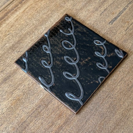 えのきだ窯 榎田智　スクエアプレート エ20B (約14.5×14.5cm)