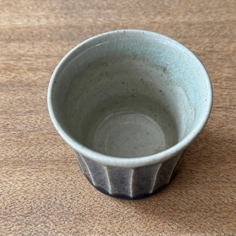 中嶋窯　  半磁器しのぎフリーカップ ナ4B