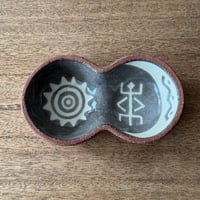ツグムイロ　双子皿 T3 (約13.5×7.5cm)